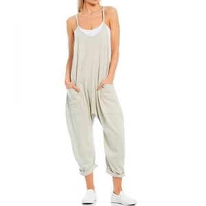 FP Movement by Free People Hot Shot Onesie, Green Smoke, size Large